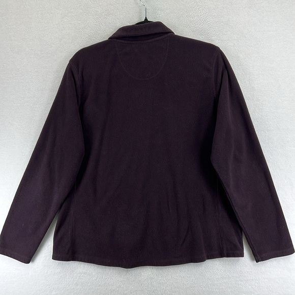 GAP Pullover Fleece Women’s Top Size XL Eggplant Purple 1/3 Zip Front Polyester - Picture 7 of 9